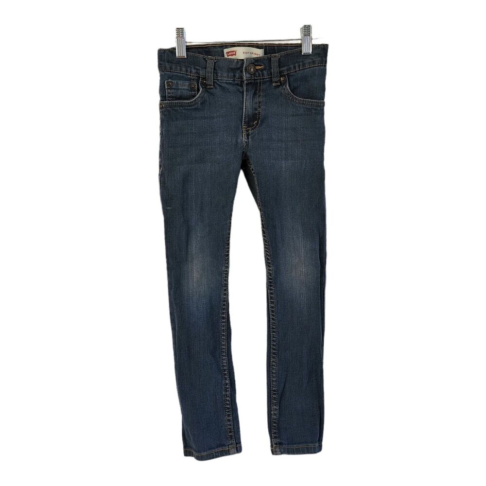 Girls Levi's 510 Skinny Jeans Size 8 Adjustable Waist Stretch Denim 24x22